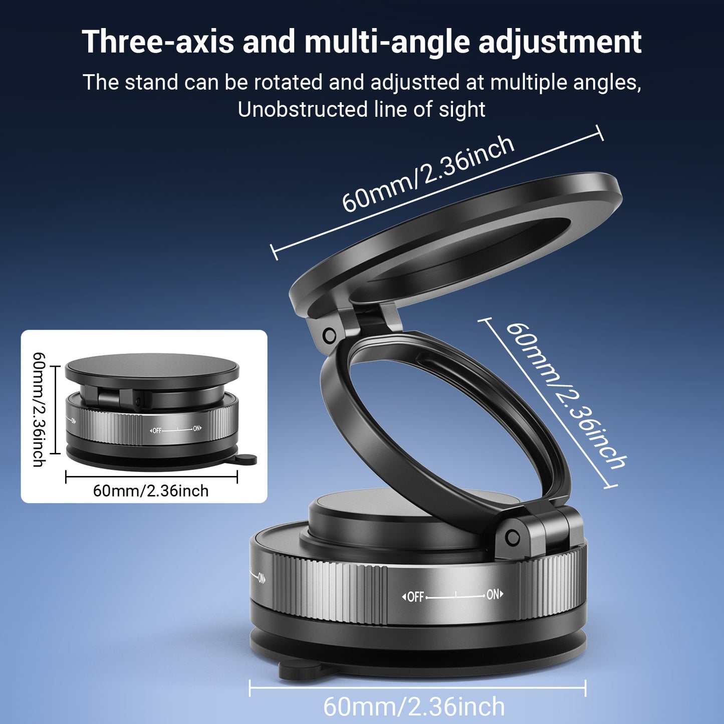 Magnetic Multi - angle Rotating Wall Vacuum Adsorption Suction Phone Holder - EGBull