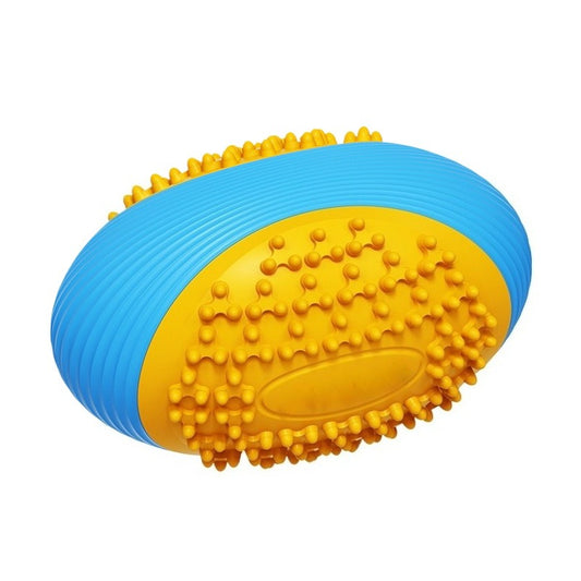 Durable Rubber Rugby Ball Dog Toy