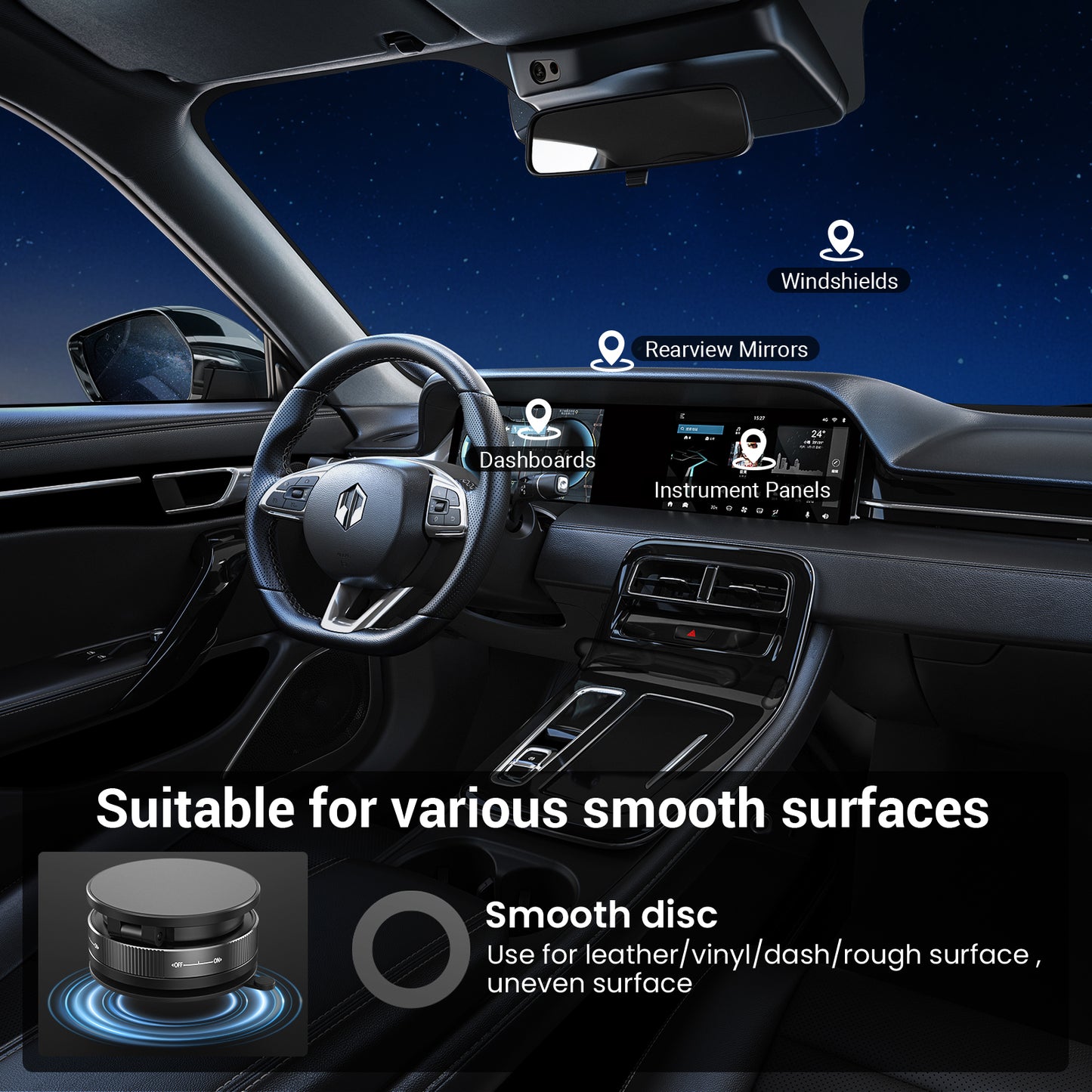Magnetic Multi - angle Rotating Wall Vacuum Adsorption Suction Phone Holder - EGBull