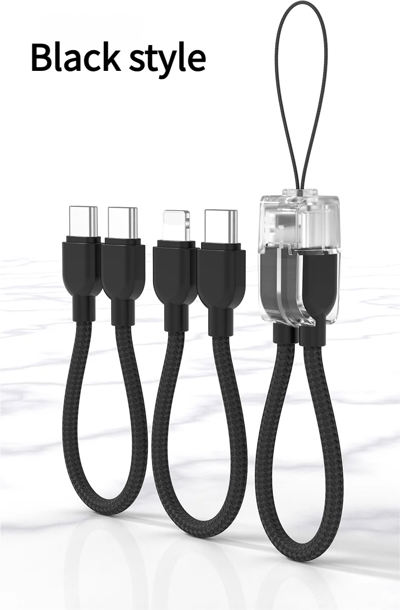 20cm Multi - function Type - C Fast Charging Cable (60W) with Lanyard | Portable Charging - EGBull