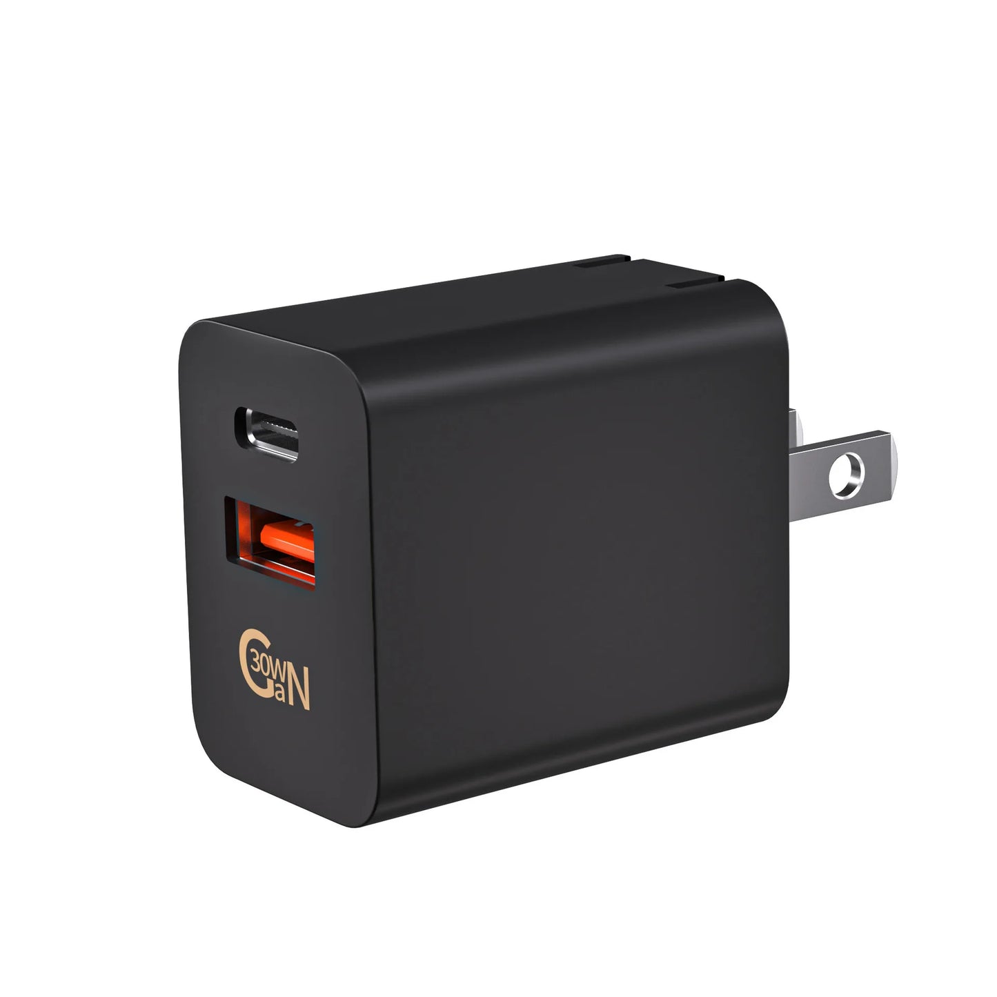 30W GaN Fast Charger - Dual Port Foldable Plug - EGBull