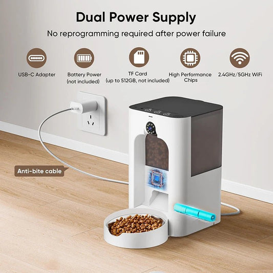 EGBULL 2K Smart Cat Feeder with Camera & Laser - EGBull