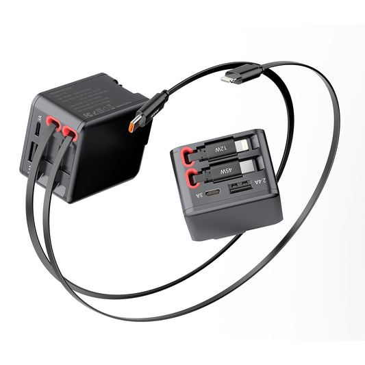 4 in 1 Retractable Wall Charger Fast Charging Foldable Block - EGBull