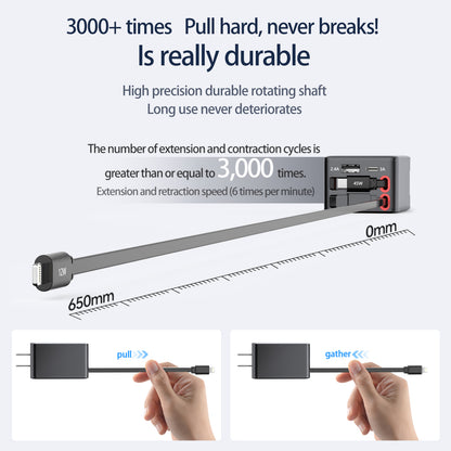 4 in 1 Retractable Wall Charger Fast Charging Foldable Block - EGBull