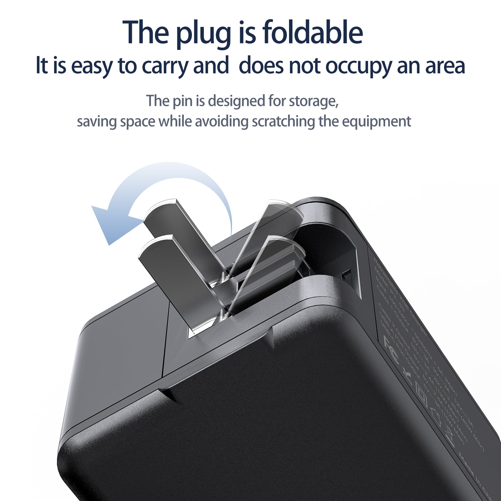 4 in 1 Retractable Wall Charger Fast Charging Foldable Block - EGBull
