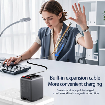 4 in 1 Retractable Wall Charger Fast Charging Foldable Block - EGBull