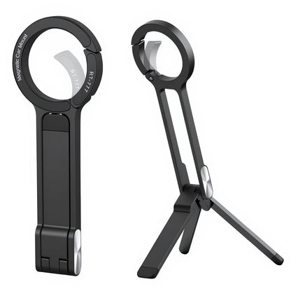 Portable Folding Phone Holder with Carabiner Travel Magnetic Selfie Stick Holder - EGBull