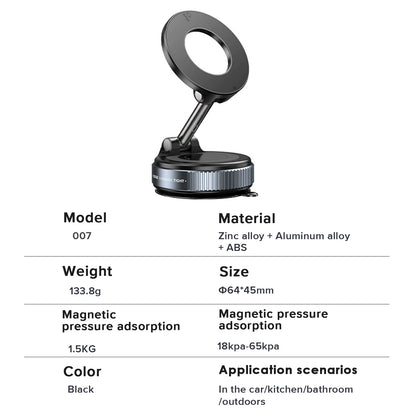 Magnetic Car Vacuum Mobile Phone Holder - EGBull