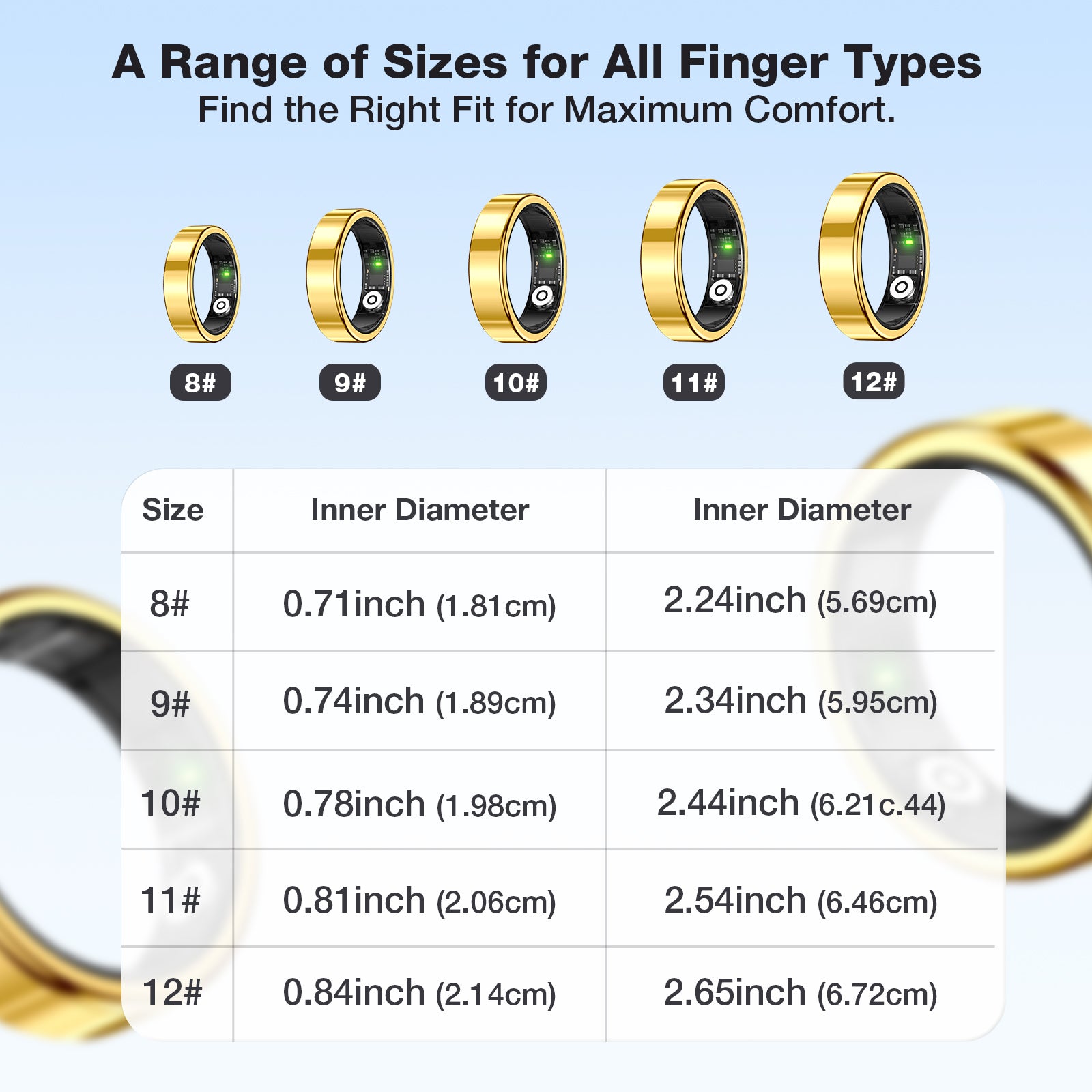 Fashion smart health sports ring stainless steel 5Atm waterproof SR09 - EGBull