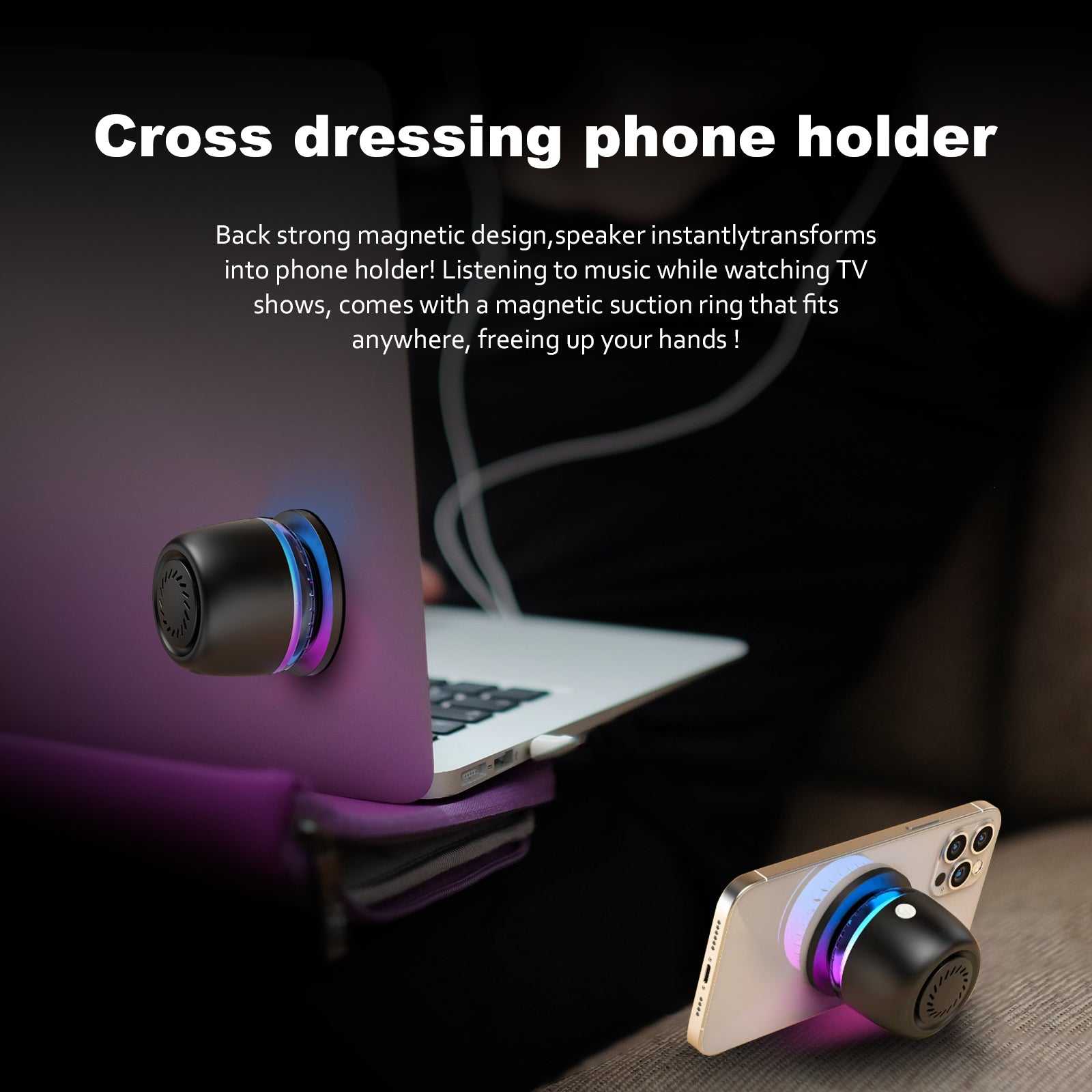 High Bass Waterproof Portable RGB Light Desktop Speaker - EGBull