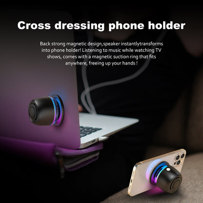 High Bass Waterproof Portable RGB Light Desktop Speaker - EGBull