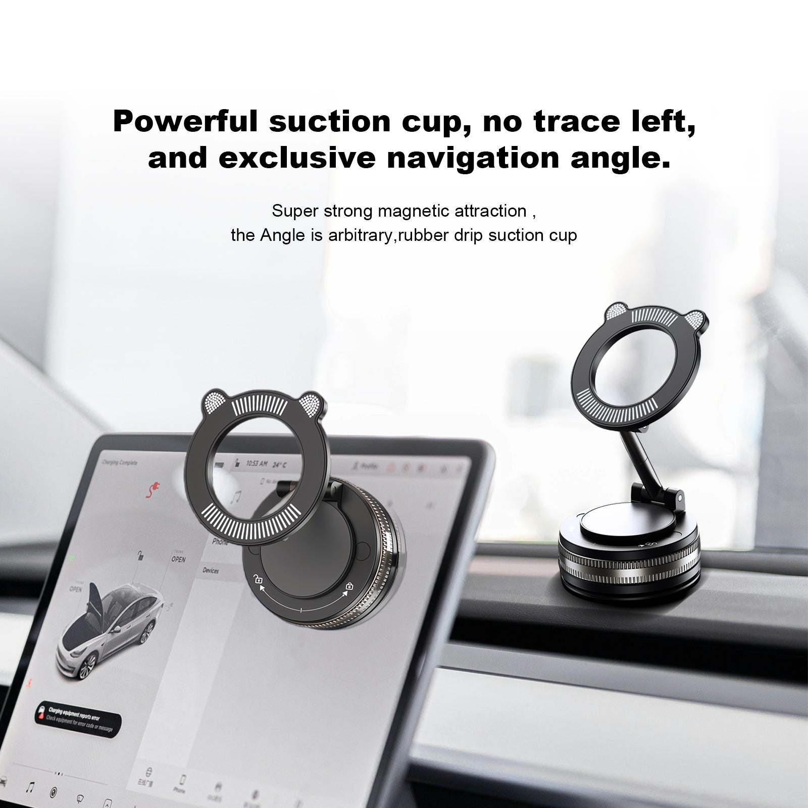 Car Magnetic Mobile Phone Holder Strong Suction Vacuum Adsorption Holder - EGBull