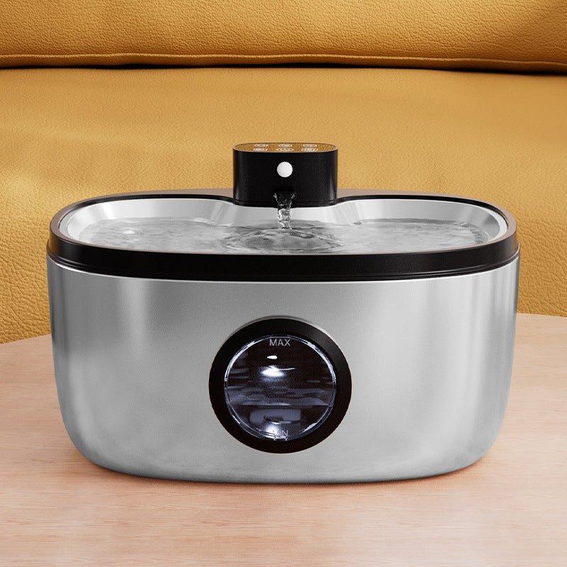 5L Stainless Steel Smart Pet Fountain with UVC Sterilization - EGBull