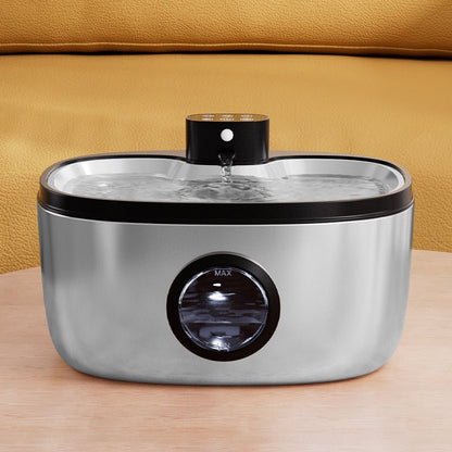 5L Stainless Steel Smart Pet Fountain with UVC Sterilization - EGBull