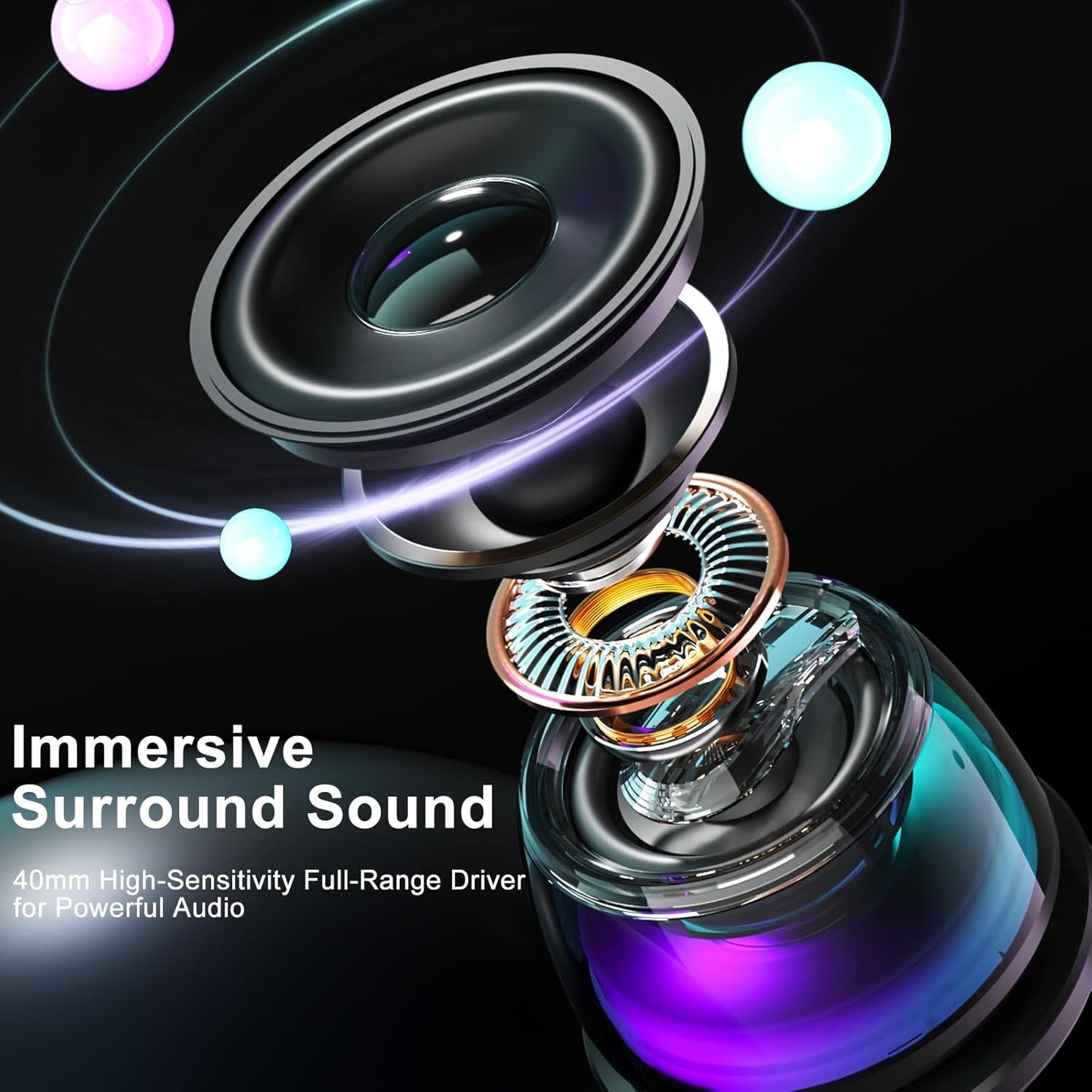 T34 Magnetic Multi - Functional Bluetooth Speaker – Compact Wireless Speaker with RGB Lights, Portable Phone Stand, Perfect for Travel, Office, Home, Outdoor Activities, and Gaming - EG Bull