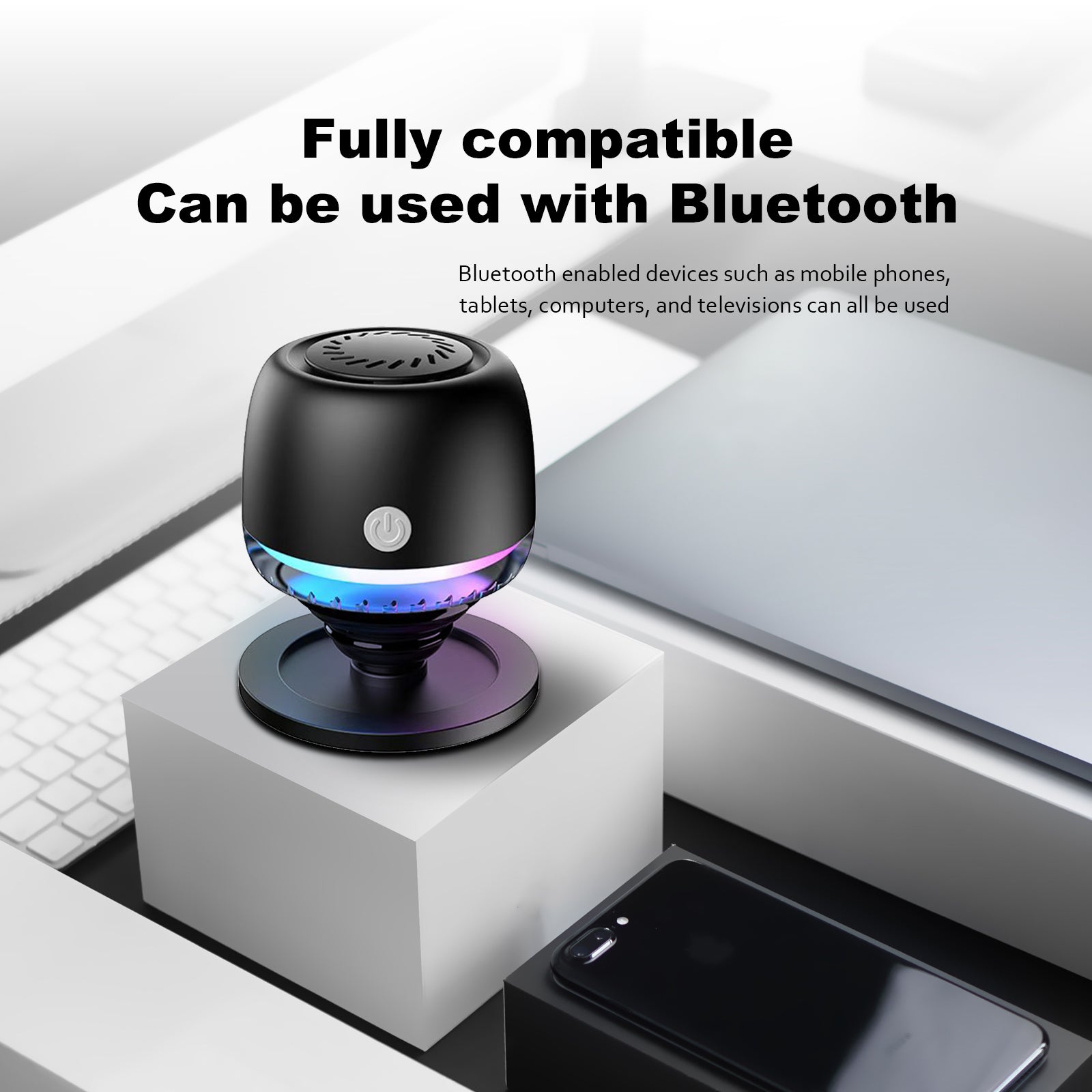 High Bass Waterproof Portable RGB Light Desktop Speaker - EGBull