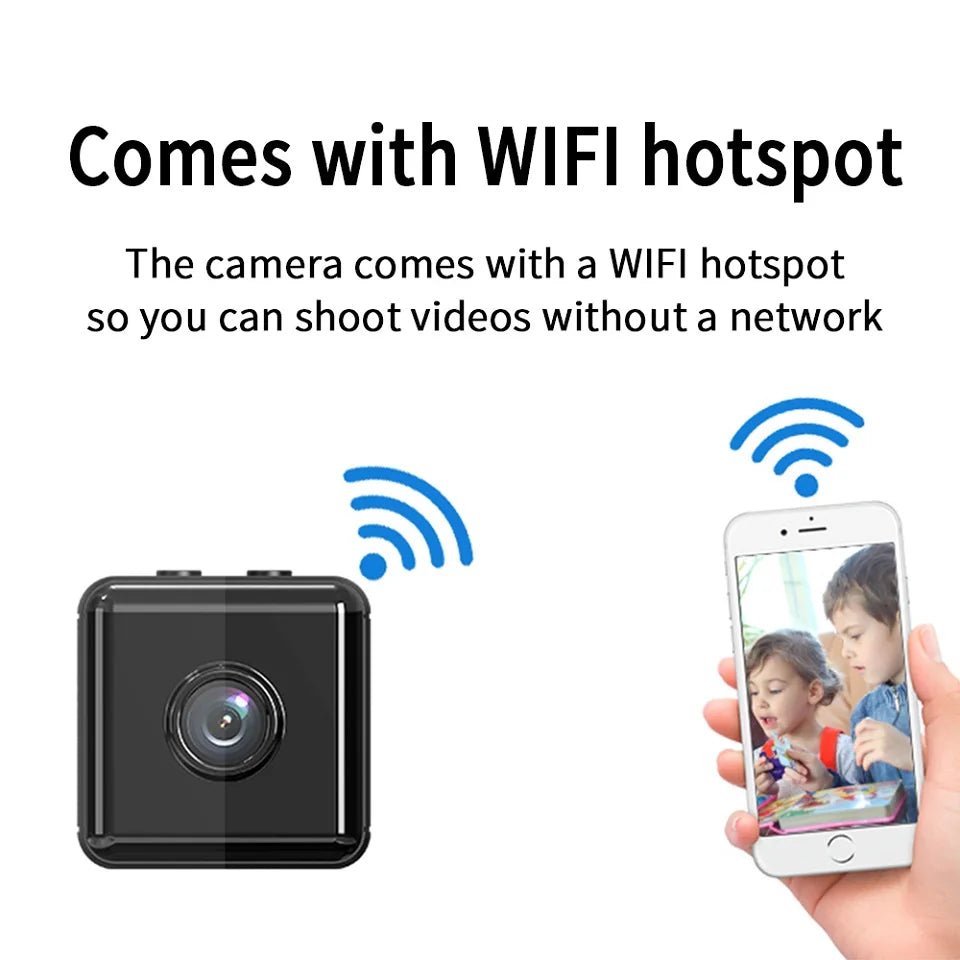 Mini HD Wireless Security Camera with Night Vision & Sound Detection - EGBull