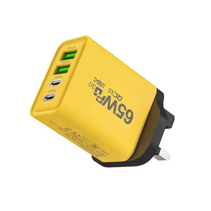 65W PD 3.0 GaN Travel Charger – 2x USB - C & 2x USB - A (US/EU/UK) - EGBull