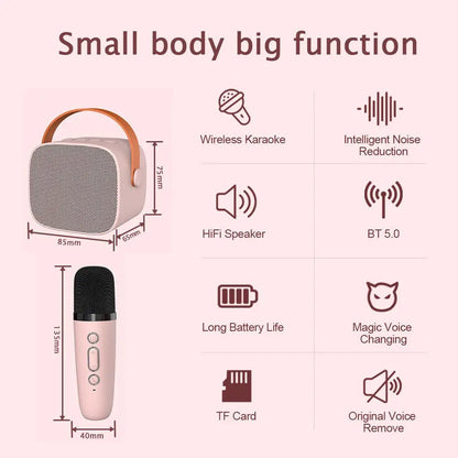 K1 BT5.2 Outdoor Karaoke Speaker – Dual Wireless Mic & Gaming Mode - EGBull