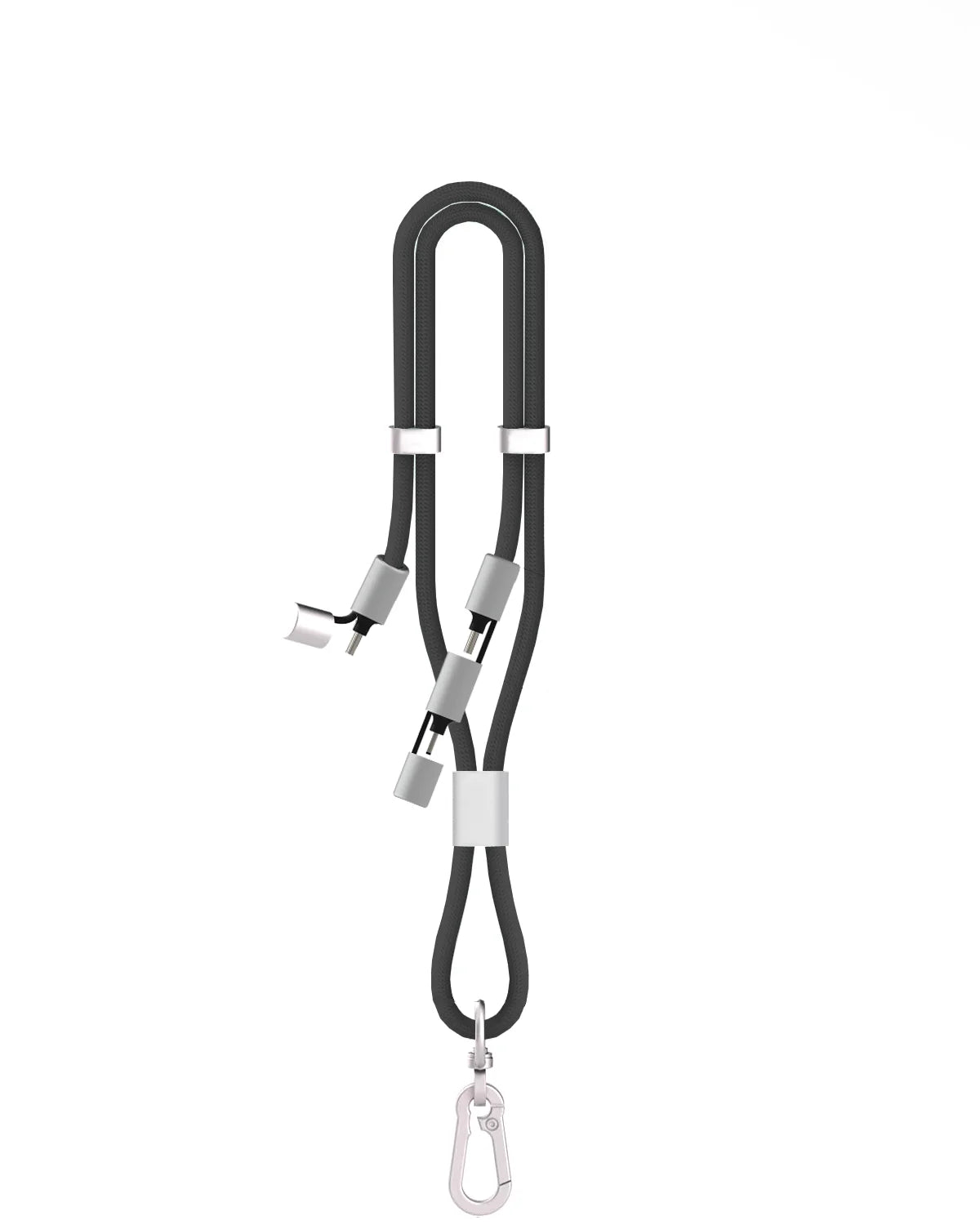 Versatile 60W USB - C Fast Charge & Data Cable with Retractable Design & Crossbody Phone Strap - EGBull