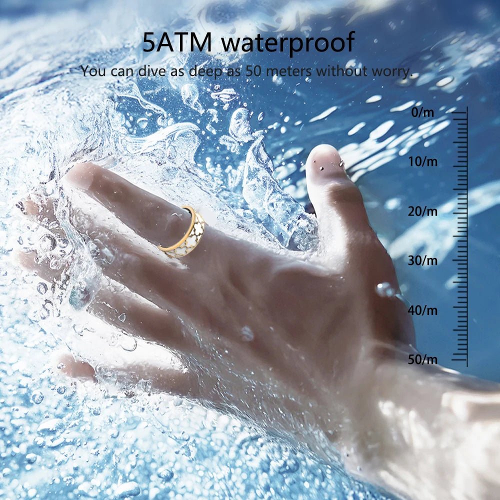 R26 Waterproof Smart Health Ring – 50m Fitness Tracker for Heart Rate, Sleep & Pedometer - EGBull
