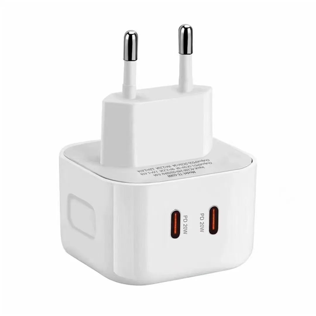 Dual - Port 40W USB - C PD Fast Charger – 20W + 20W Output - EGBull