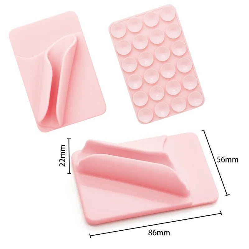 Multifunctional Silicone Suction Cup Phone Holder – Lipstick, Card & Lip Gloss Tray - EGBull