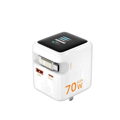 70W Dual - Port USB - C Wall Charger – PD & QC Fast Charging Cube Adapter - EGBull