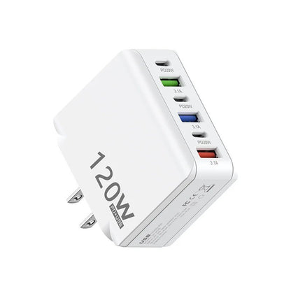 120W PD 3.0 Multi - Port Fast Charger – 3×USB - C + 3×USB - A - EGBull