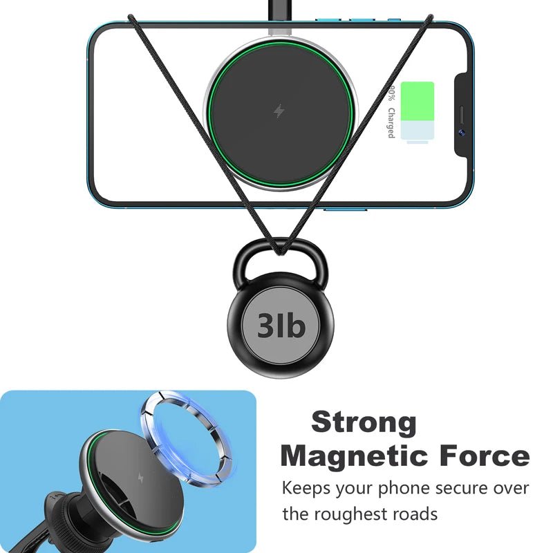 15W Magnetic Metal Wireless Car Charger – Fast Qi2 Magnetic Mount - EGBull