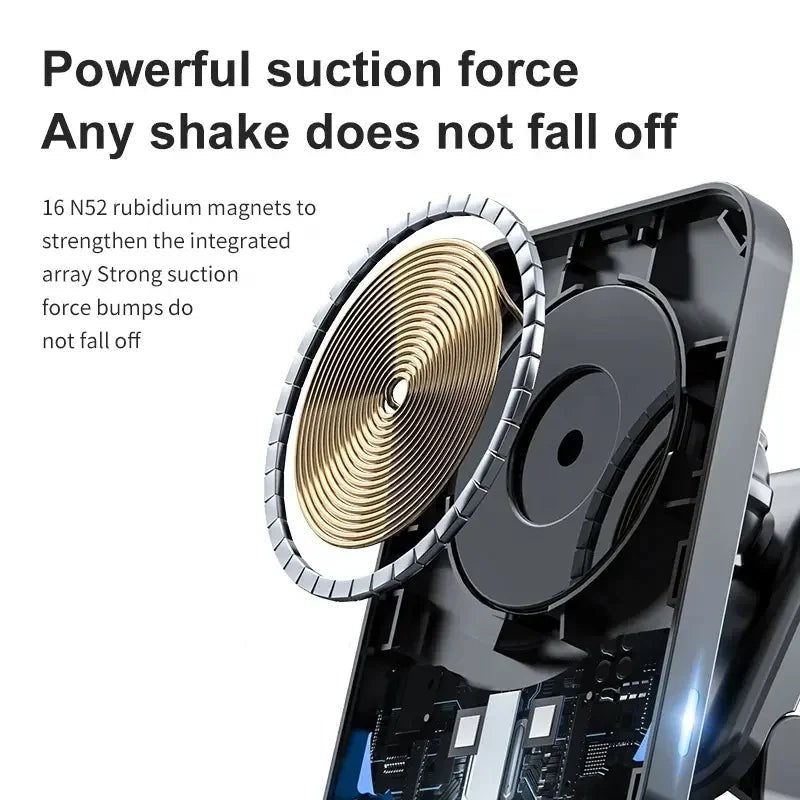 15W Magnetic Wireless Car Charger – Fast Air Vent Phone Holder - EGBull