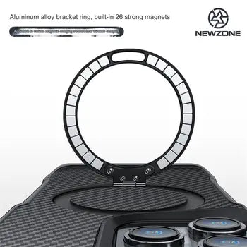 iPhone 16 Pro Max MagSafe Case with Hidden Kickstand - Shockproof Acrylic Clear Hard Case - EGBull