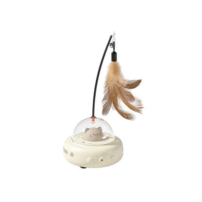 Smart Auto-Rotating Cat Toy 14.5*14.5*9.2CM White