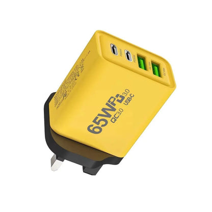 65W PD 3.0 GaN Travel Charger – 2x USB - C & 2x USB - A (US/EU/UK) - EGBull