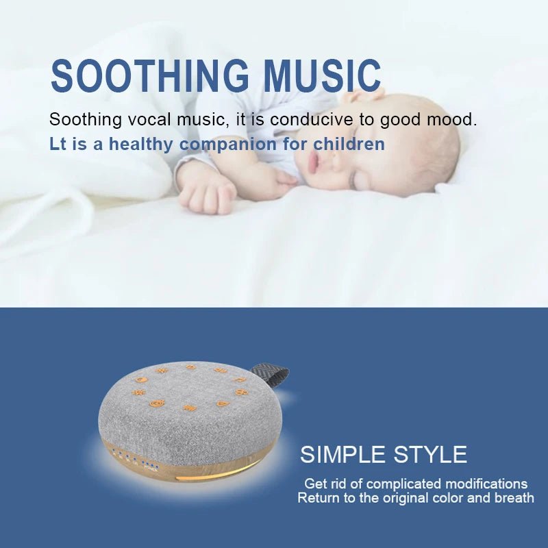 Smart Sleep Speaker with Night Light – 40 White - Noise Sounds & 7 - Color Baby Mode - EGBull