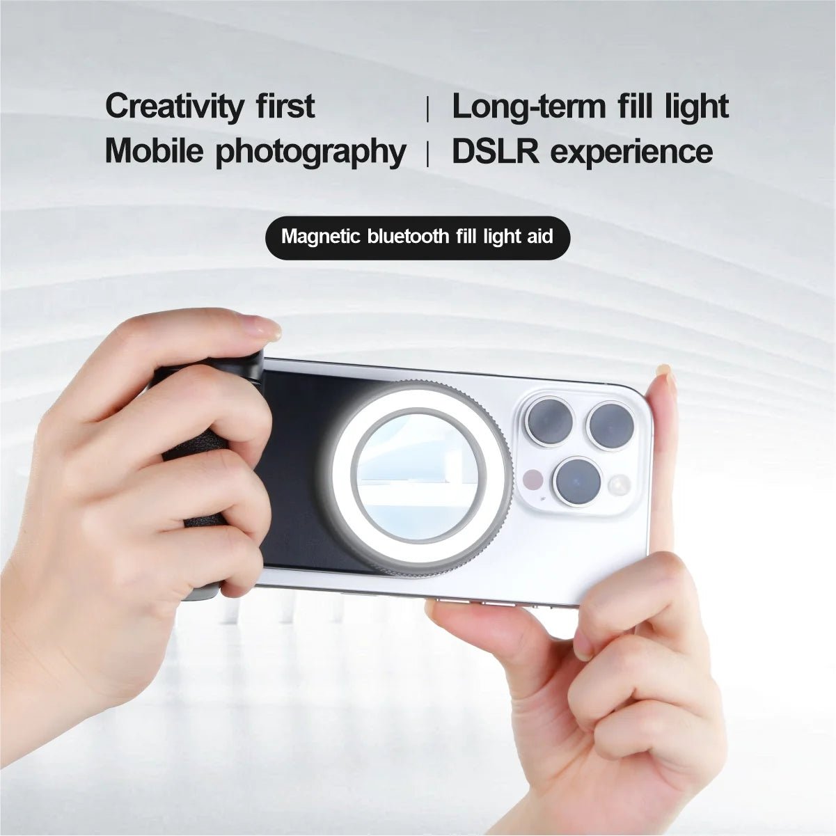 Magnetic Wireless Charger Selfie Stick with Light & Tripod (3 - in - 1) - EGBull