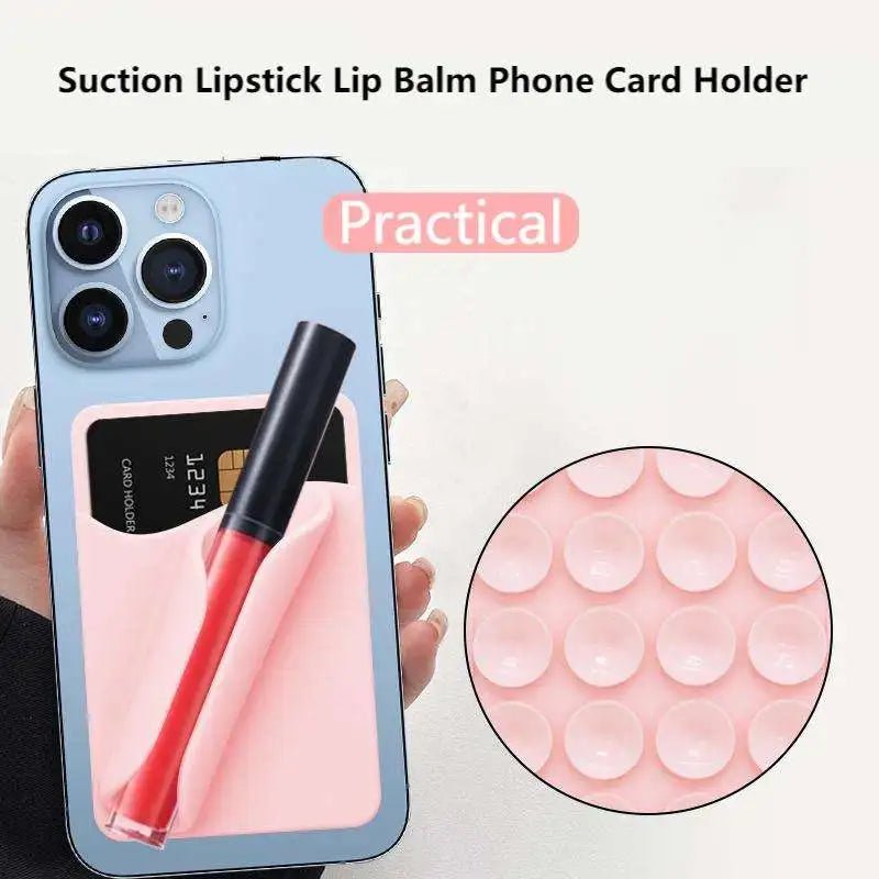 Multifunctional Silicone Suction Cup Phone Holder – Lipstick, Card & Lip Gloss Tray - EGBull