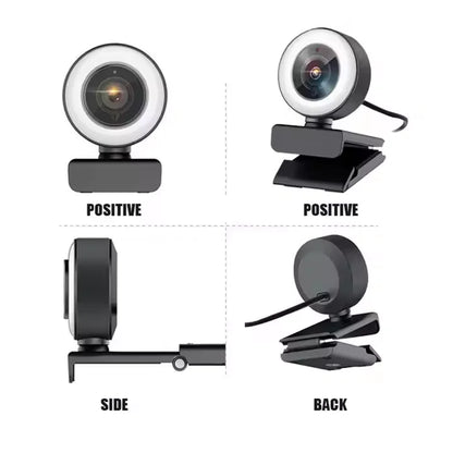 4K/2K USB Streaming Webcam with Ring Light for PC/Mac - EGBull