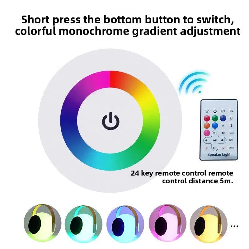 Portable Bluetooth Speaker – Waterproof LED Night Light for Outdoor Parties & Camping - EGBull