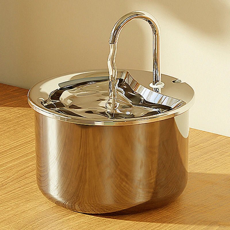 Quiet Stainless Steel Pet Water Fountain - EGBull