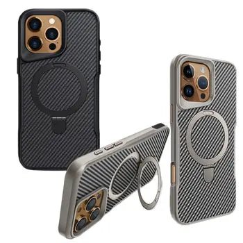 iPhone 16 Pro Max MagSafe Case with Hidden Kickstand - Shockproof Acrylic Clear Hard Case - EGBull