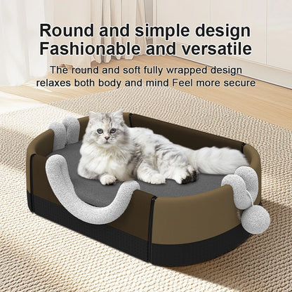 Easy-Clean Pet Bed with Removable Cover