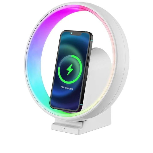 G - Shape 4 - in - 1 Smart Lamp with Wireless Charger & Speaker - EGBull