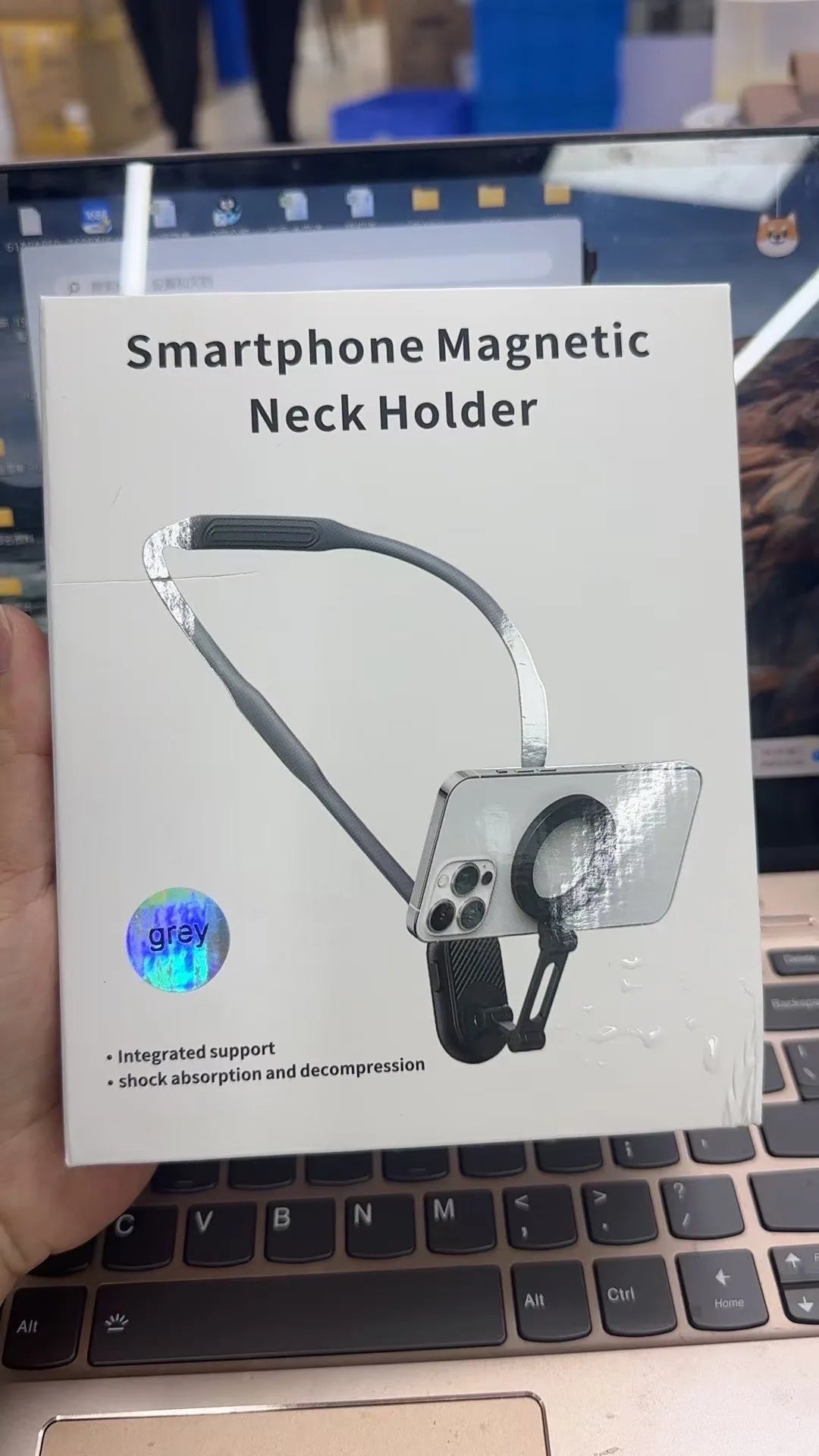 MAX Version Magnetic Phone Neck Holder - Hands - Free POV Vlogging & Recording Bracket for IPhone/Android - EGBull