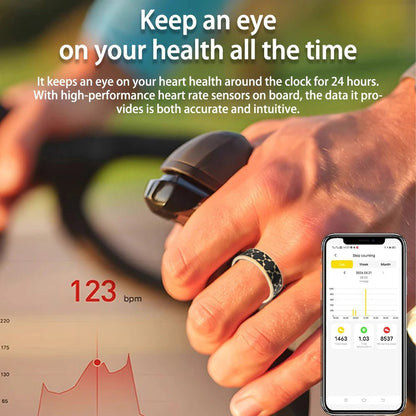 R26 Waterproof Smart Health Ring – 50m Fitness Tracker for Heart Rate, Sleep & Pedometer - EGBull