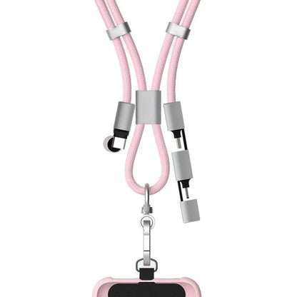 Versatile 60W USB - C Fast Charge & Data Cable with Retractable Design & Crossbody Phone Strap - EGBull
