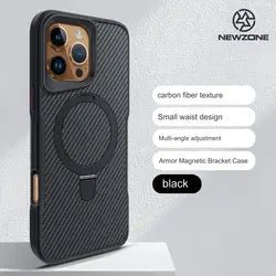 iPhone 16 Pro Max MagSafe Case with Hidden Kickstand - Shockproof Acrylic Clear Hard Case - EGBull