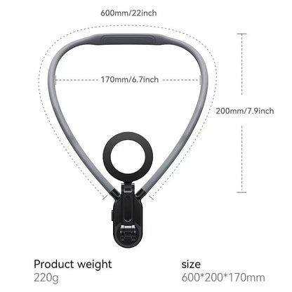 MAX Version Magnetic Phone Neck Holder - Hands - Free POV Vlogging & Recording Bracket for IPhone/Android - EGBull