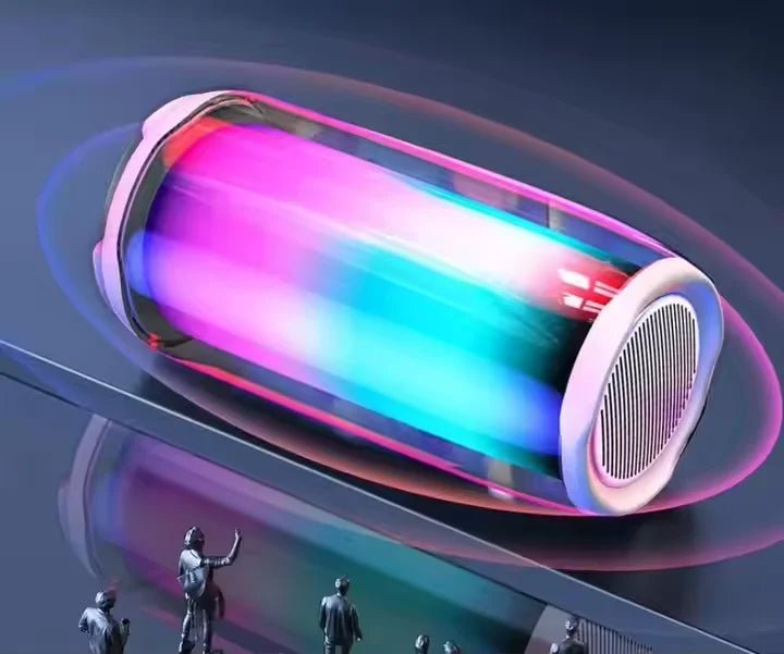 Portable 10 W Pulse Bluetooth Speaker with Blue LED Lights - EGBull