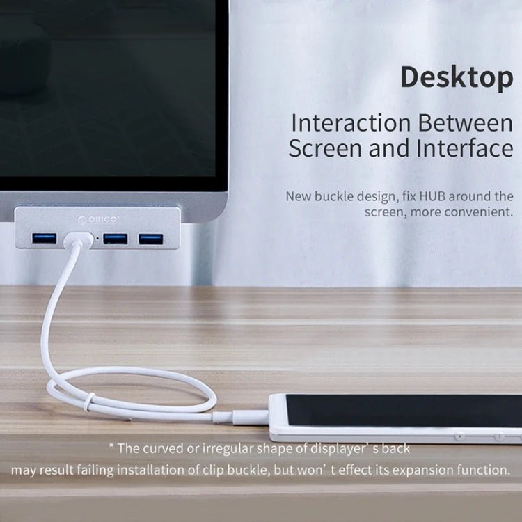 USB 3.0 Clip - On Hub - 4 - Port Aluminum Alloy for Desktop - EGBull